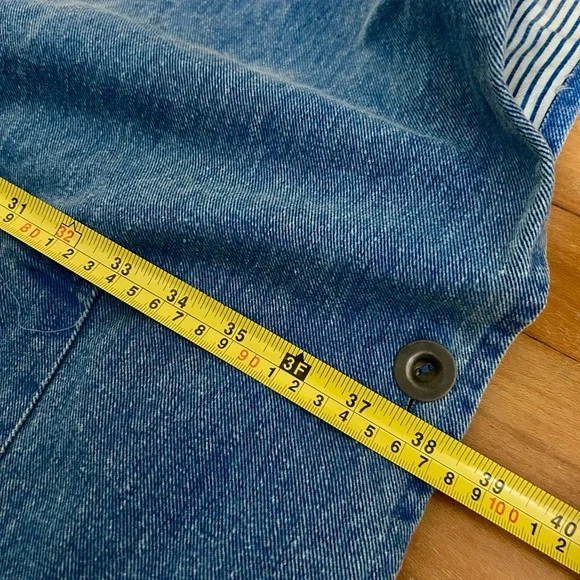 Vintage 1980’s Denim OSFA Zippered Poncho made in USA - Picture 8 of 12